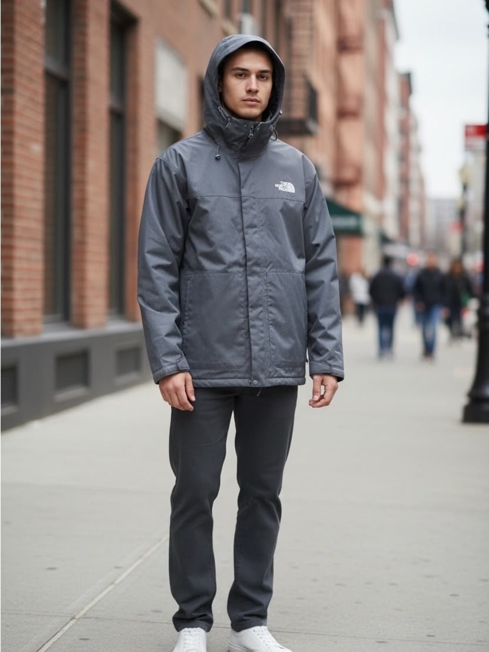The North Face Men's Hooded Dryvent Jacket - Gray